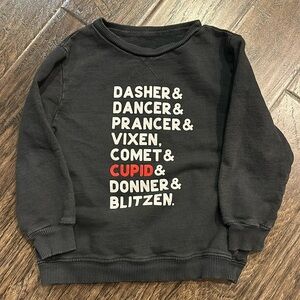 Reindeer names crew neck sweatshirt, size 4